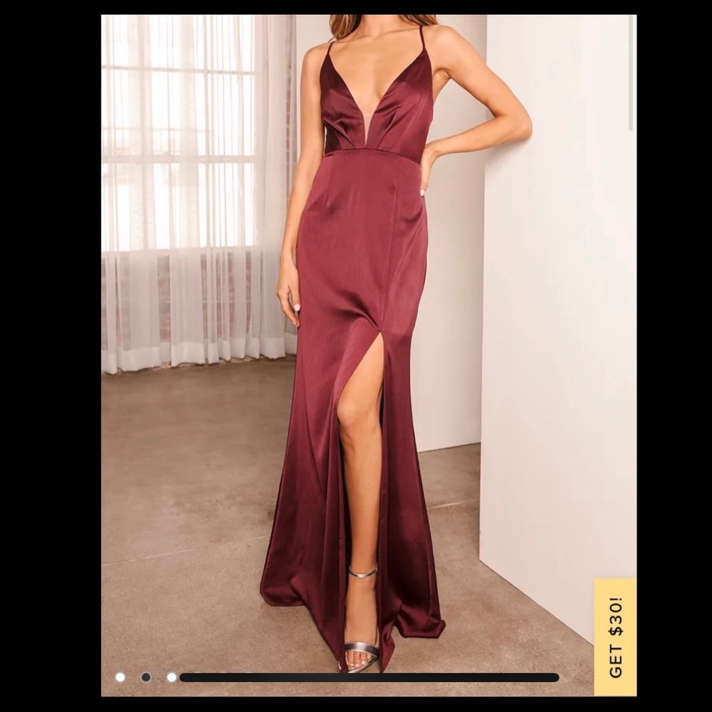 “Take a Chance on Love” Lulus maroon dress